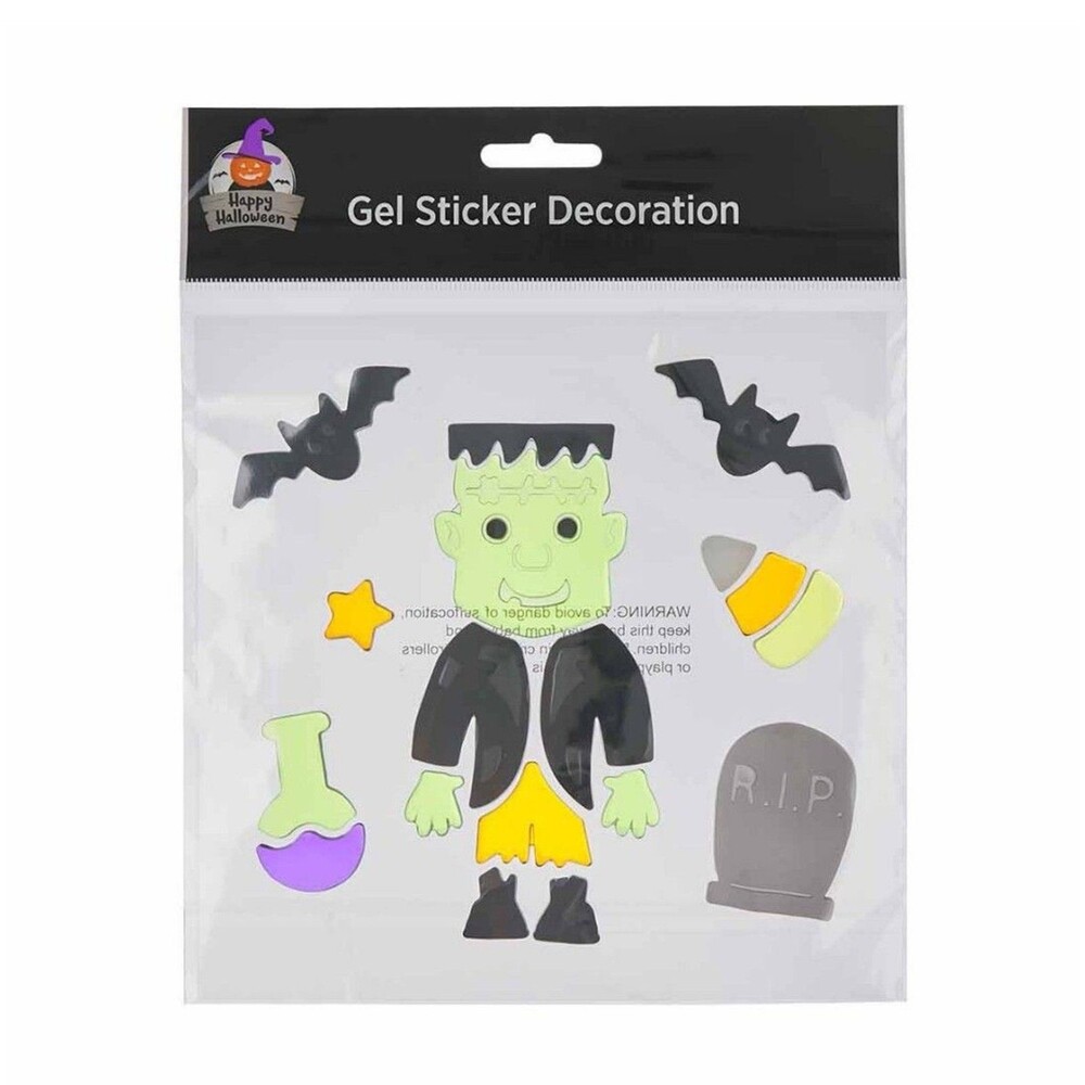Halloween Frankenstein Gel Sticker Decoration Bat Candy Corn Potion Grave Star